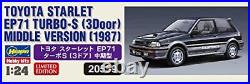 Hasegawa 1/24 Toyota Starlet EP71 Turbo S (3 -door) Medium -term p. From Japan