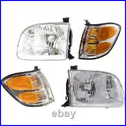 Headlight Kit For 2001-2004 Toyota Sequoia Left/Right Side Built Up To 08/2004