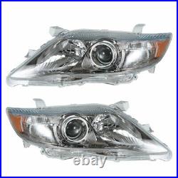 Headlights Headlamps Pair Set For 2010-2011 Toyota Camry SE Built Models