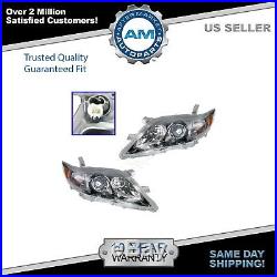 Headlights Headlamps Pair Set NEW for 10-11 Toyota Camry SE US Built Models
