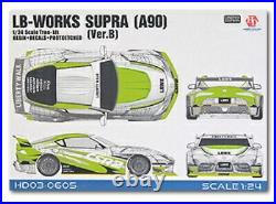 Hobby Design 1/24 Toyota Supra LB Works A90 Ver. B Trans Kit Car Model HD03-0605