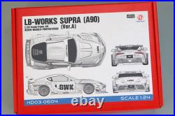 Hobby design 1/24 Toyota Supra Lb Works A90 Ver. A Transformer Kit Auto Car Model