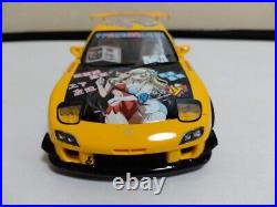 JDM Anime Painted Car JDM Legend MAZDA RX-7 FD3S ITASHA Assembled Model Kit124