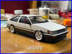 JDM Historic Car TOYOTA COLLORA AE86 LEVIN Drift Custom Assembled Model Kit 124