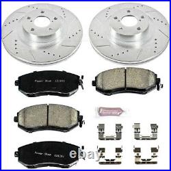 K6082 Powerstop Brake Disc and Pad Kits 2-Wheel Set Front New for Subaru Legacy