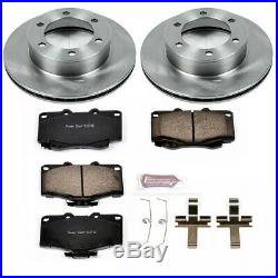 KOE1233 Powerstop Brake Disc and Pad Kits 2-Wheel Set Front New for 4 Runner
