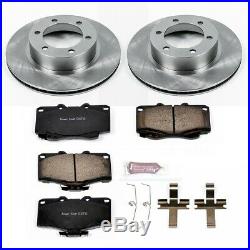 KOE1236 Powerstop Brake Disc and Pad Kits 2-Wheel Set Front New for 4 Runner