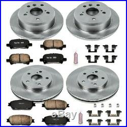 KOE5482 Powerstop Brake Disc and Pad Kits 4-Wheel Set Front & Rear New for Camry