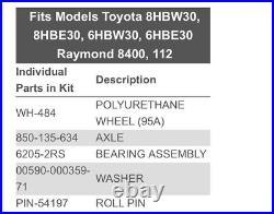Load Wheel Kit for Toyota Model 8HBW30 & Raymond 8400 Electric Pallet Jack