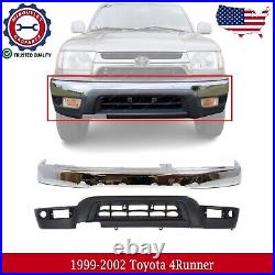 New Front Bumper Chrome Steel + Lower Valance Primed For 99-2002 Toyota 4Runner