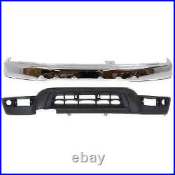 New Front Bumper Chrome Steel + Lower Valance Primed For 99-2002 Toyota 4Runner