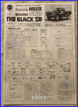 Nichimo The Black SR 1/20 Out of Print Plastic Model Toyota HILUX4WD
