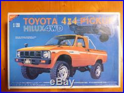Nichimo Toyota 4x4 Pickup Hilux 4WD 1/20 Orange plastic model automobile unused