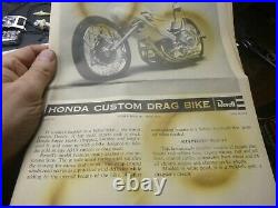 REVELL H-1236 #22 HONDA CUSTOM DRAG BIKE MOTORCYCLE KIT 1/8 McM SOLD AS SEEN