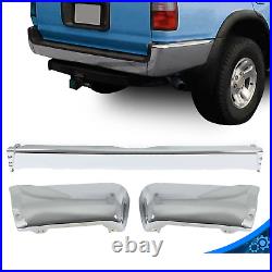 Step Bumper For Toyota 4Runner 1996-2002 Rear Chrome Steel with Bumper Ends