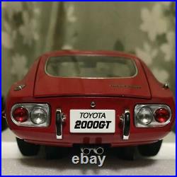 Toyota 2000gt Model Car Rare Collectible Diecast Red Autoart 1/18 Rare Hobby
