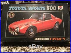 Toyota Sports 800 1/20 Nitto Science vintage rare plastic model red collection
