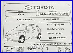 Toyota Yaris Mk1 Front Fog Light Kit Fits 3 Door 5 Door Models 1999 to 2002
