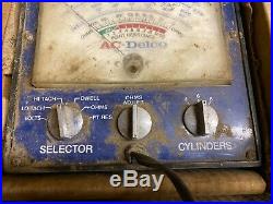 Vintage 1970s AC DELCO GM auto engine Tester meter gauge gm street rat hot rod