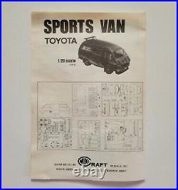 Vintage Minicraft 1/20 Toyota Sports Van (1971 LiteAce Wagon) Unused! VERY RARE