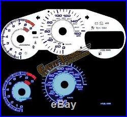 White Indiglo Gauge Kit Glow BLUE Reverse for 00-05 Celica GT-S Model Only 1.8L